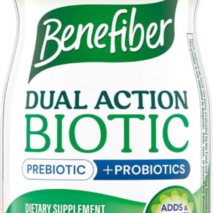Benefiber Prebiotic Fiber Supplement Gummies with Probiotics for Digestive Health, Assorted Fruit Flavors - 50 Count
