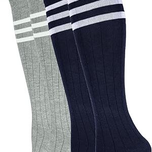 Hugh Ugoli Women Cotton Knee High Socks &Comfort Seam Long Dress, Soft & Lightweight | Shoe Size 5-8/8-11, 4 Pairs