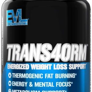 EVL Thermogenic Fat Burner Support - Fast Acting Weight Loss Energy and Appetite Support - Trans4orm Green Tea Fat Burner and Weight Loss Support Supplement for Men and Women - 60 Servings