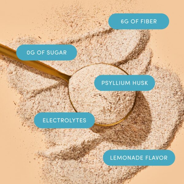 Fiber Rescue Lemonade 20 Count Travel Packs - Psyllium Husk Powder for Digestive Health & Bloating Relief, Gluten Free, Sugar Free Prebiotic Soluble Fiber Powder, Non-GMO Fiber Supplement Powder - Image 5